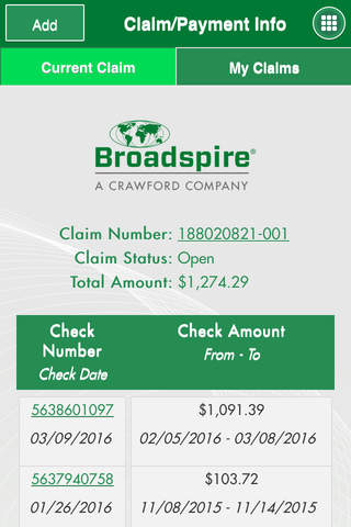 Broadspire’s MyClaim℠ Mobile screenshot 2