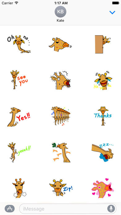 Gently Giraffe Sticker screenshot 2