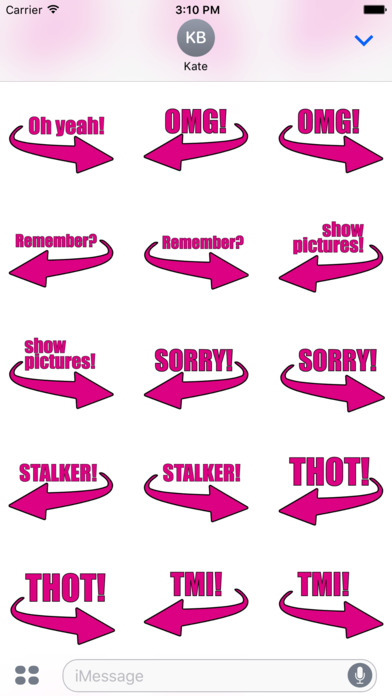 Pink Arrow Stickers screenshot 3