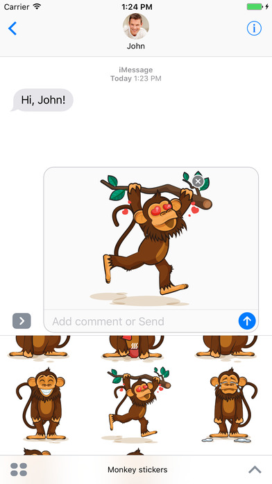 Monkey - Stickers for iMessage screenshot 3