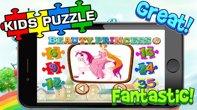 Princess Cartoon Jigsaw Puzzle for Girl and Kid HD screenshot 3