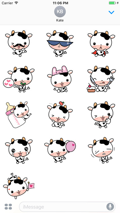 Boo The Lovely Baby Dairy Cows Sticker screenshot 3
