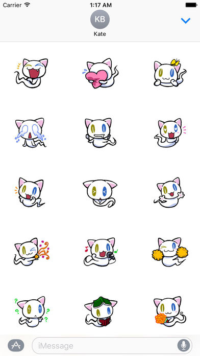 Cute Ghost Cat Stickers Pack screenshot 2