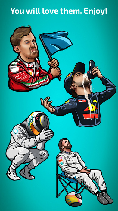 Drivers Stickers about formula 1 racing sport screenshot 3