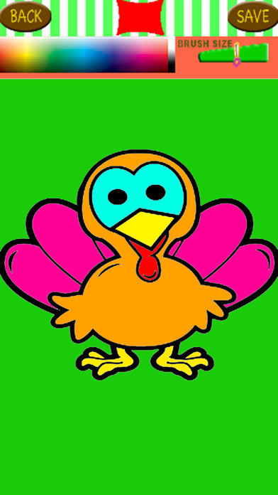 Coloring Page Turkeys Game For Kids Edition screenshot 2