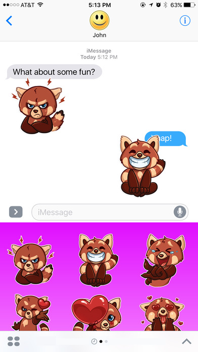 Brown Panda from Forest  Stickers screenshot 2