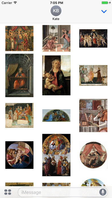 Botticelli Artworks for iMessage screenshot 2