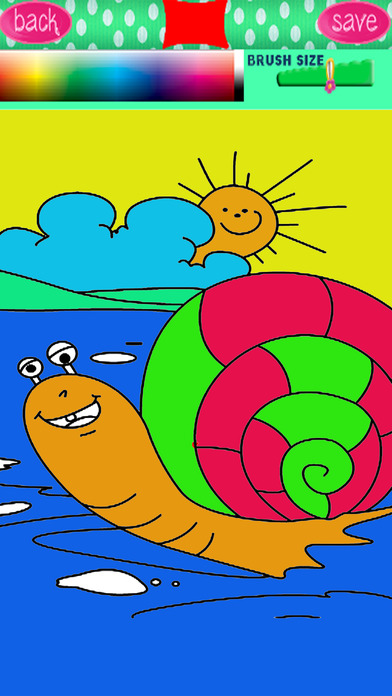 Coloring Book For Kids Games Snail Version screenshot 2