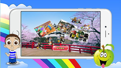 Japan Mascots Jigsaw Puzzle Sliding Games for Kids screenshot 4