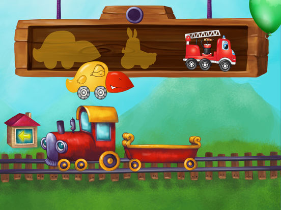 Пазлы для малышей с поездом на iPad