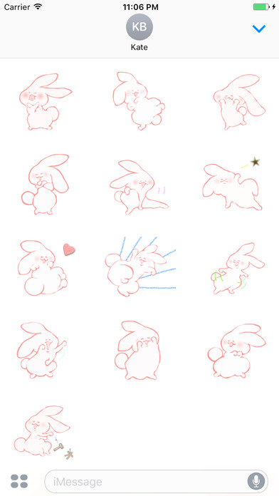 Gwen The Cute Little Bunny Stickers screenshot 3