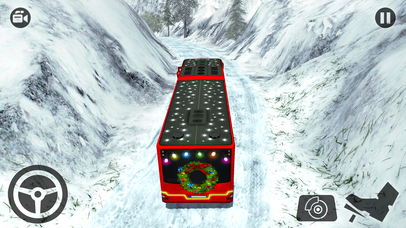 OffRoad Snow Bus Driving 2017-Hill Drive Simulator screenshot 2
