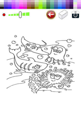 Ocean Animals Coloring Pages Paint Games screenshot 2