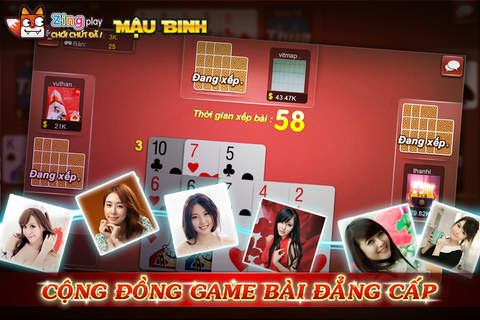 ZingPlay - Mậu Binh - Xập xám - Game bai online screenshot 2