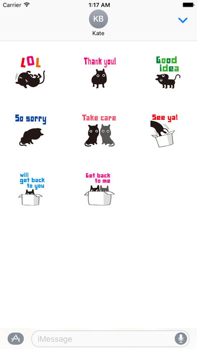 Talking Black Cat Stickers screenshot 3