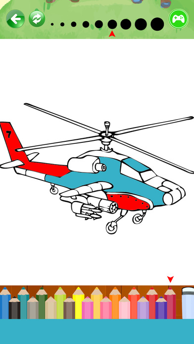 Helicopter Coloring Pages For Learn painting screenshot 2
