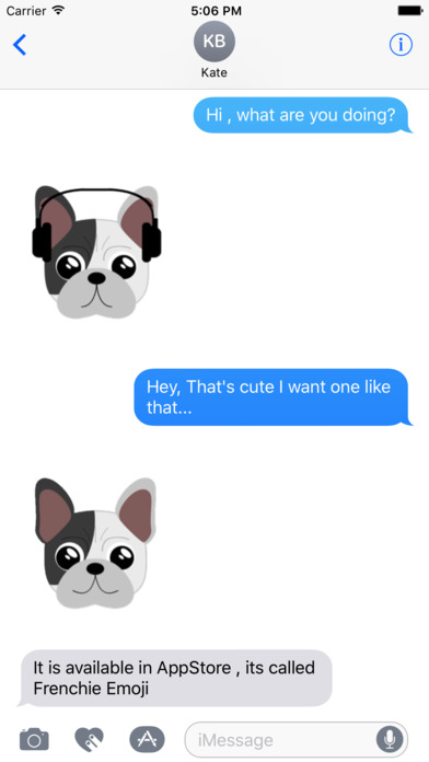 Frenchie Emoji - emoji app for French bulldogs screenshot 3