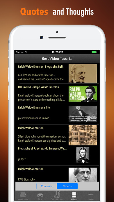 Biography and Quotes for Ralph Waldo Emerson screenshot 3
