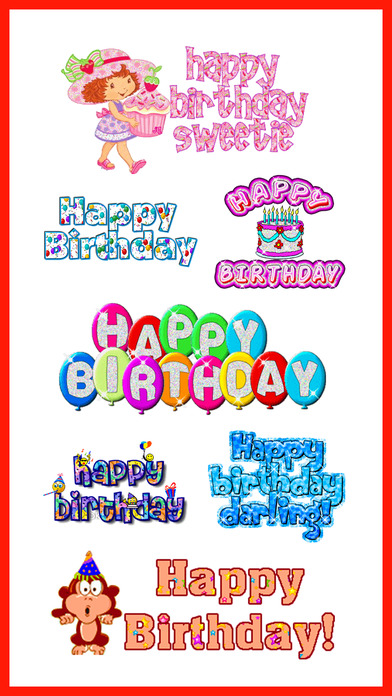 Happy Birthday Stickers Animated! screenshot 2