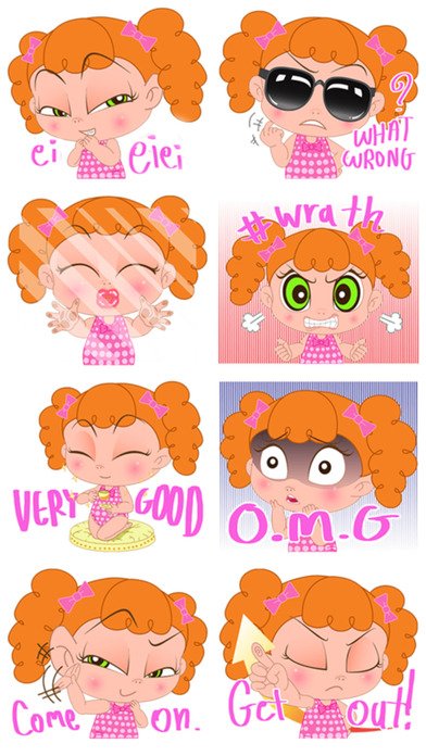 Redhead Girl Stickers! screenshot 2
