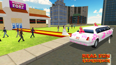 City Bridal Limo Car Simulator & Parking Drive screenshot 4