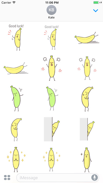 Banni - Banana Funny English Sticker screenshot 3