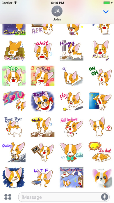 Baby Corgis Dog Stickers screenshot 4