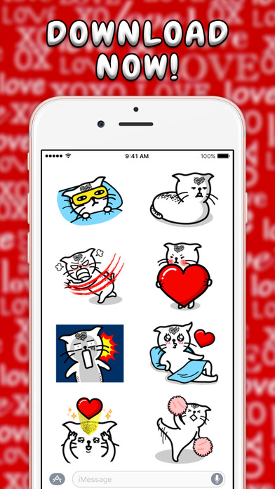 I Love You Cat Sticker screenshot 3