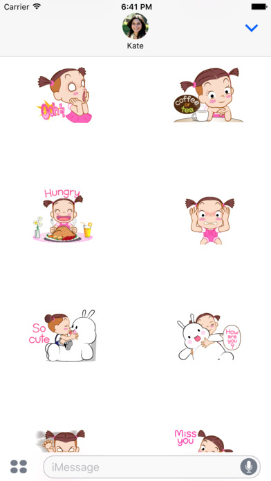 Nice Girl Animated Emoji Stickers screenshot 3