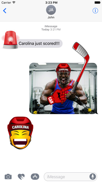 Carolina Hockey Stickers & Emojis screenshot 2