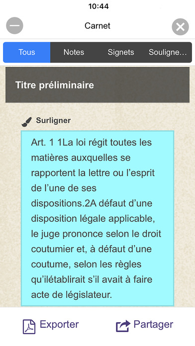Code Civil Suisse screenshot 2