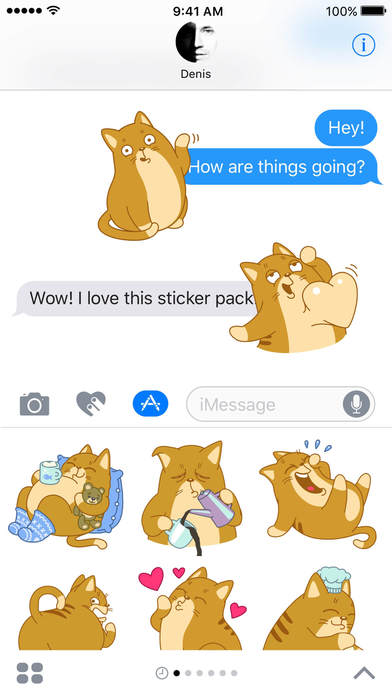Teodor The Cat – Stickers and Emoji Keyboard screenshot 4