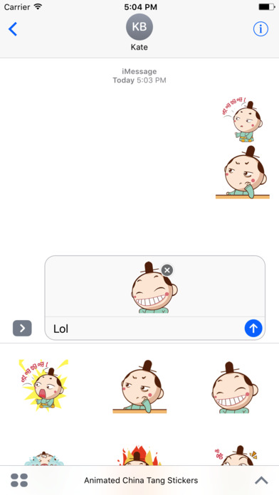 Animated China Tang Stickers For iMessage screenshot 3
