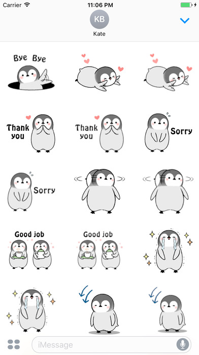 Abu The Little Penguin English Sticker screenshot 2