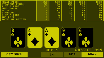 Video Poker MONO screenshot 2
