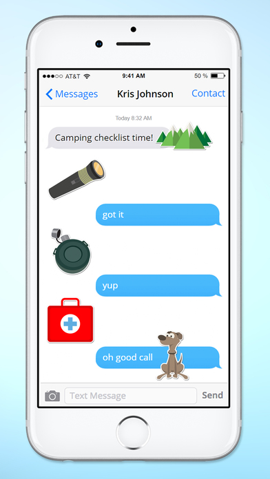 Camping Hiking and Climbing Fun Sticker Pack screenshot 2