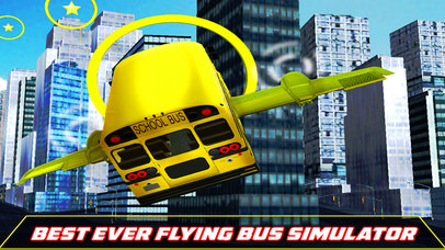 Flying School Bus - 3D Simulator screenshot 3