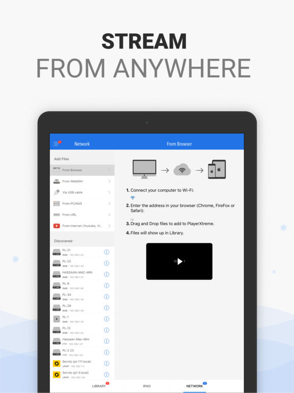 Screenshots of PlayerXtreme Media Player - The best player of movies, videos, music & streaming for iPad