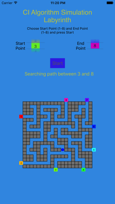 Labyrinth - Computer Intelligence Simulation screenshot 2