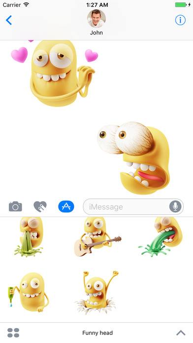 Funny Head - Stickers for iMessage screenshot 4