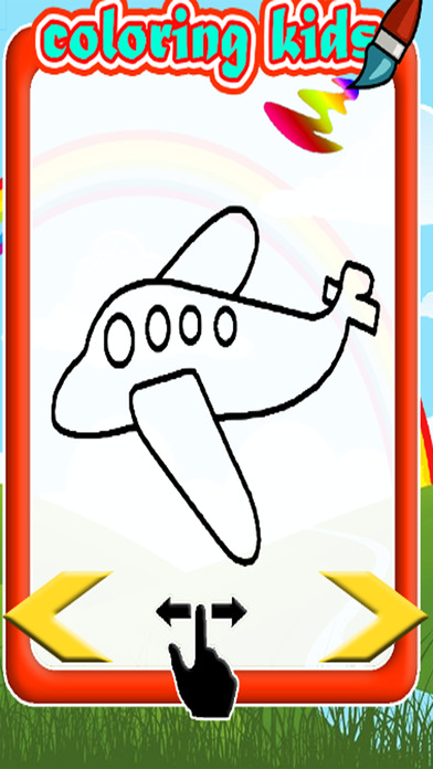 Airplane Drawing Games Coloring Book screenshot 2