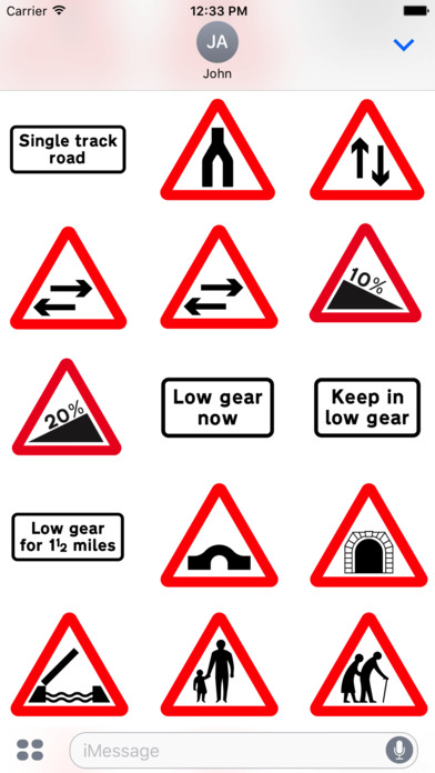 200 UK Highway & Traffic Signs Stickers screenshot 2