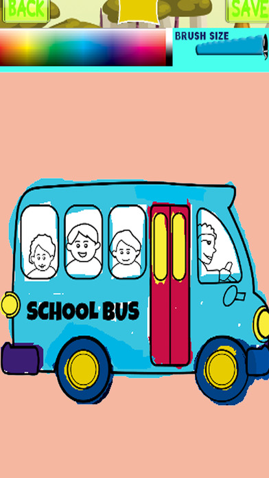 Drawing Games Coloring School Bus Education screenshot 3