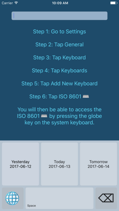 ISO 8601 Keyboard screenshot 2