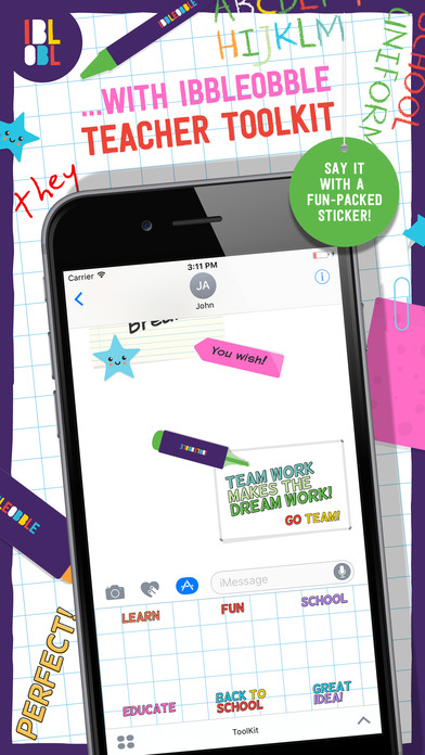 Ibbleobble Teacher Toolkit Stickers for iMessage screenshot 4