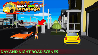 Mini Crazy Taxi Driver - Blocky Pixel City Rush screenshot 4
