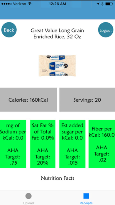CQ Nutrition Tracker - Receipt Photo Recognition screenshot 4
