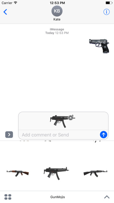 GunMojis - Awesome Gun Emojis And Stickers screenshot 2