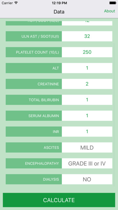Hepatitis C Score Calculator screenshot 2