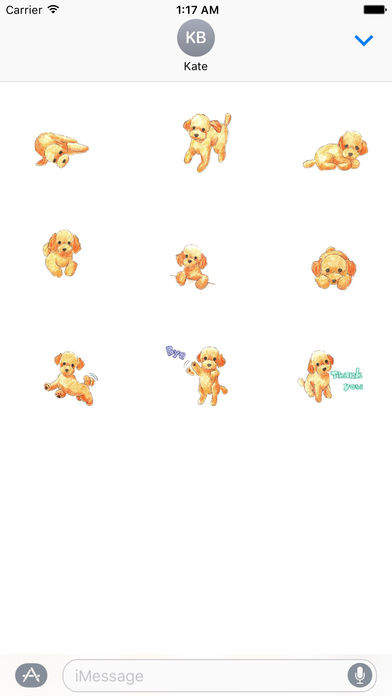 Watercolor Lovely Toy Poodle Sticker screenshot 3